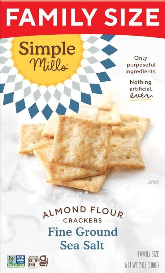 Almond Flour Crackers - Fine Ground Sea Salt - Family Size