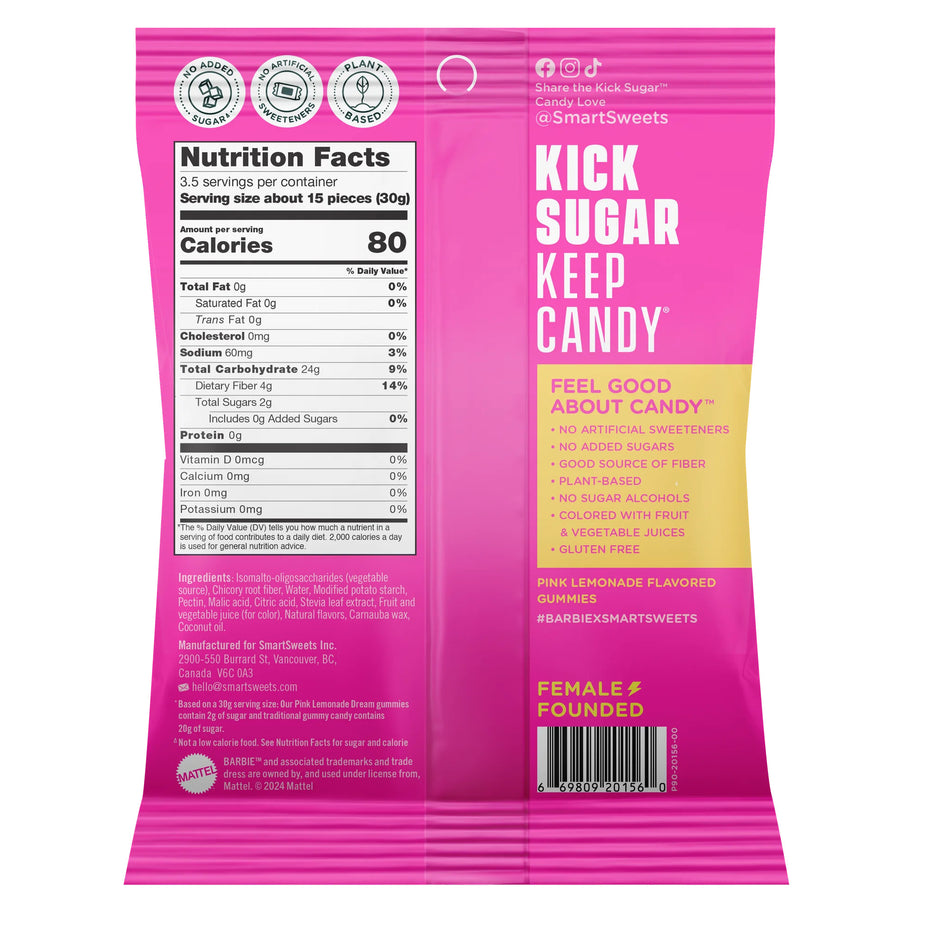 Barbie Pink Lemonade Dream Gummy Candy