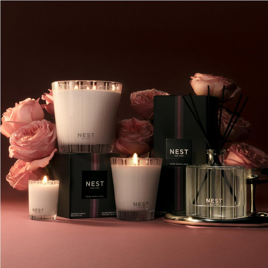Rose Noir & Oud Scented Classic Candle