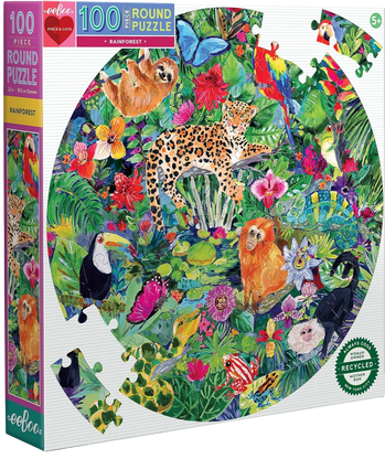 Rainforest 100-piece Round Puzzle