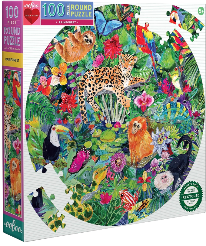 Rainforest 100-piece Round Puzzle