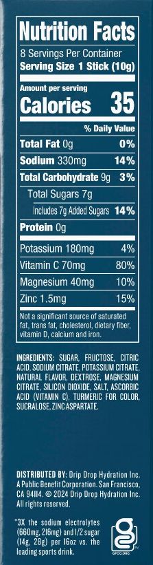 Lemon Lime Fast Hydration Electrolyte Drink Mix (8 CT)