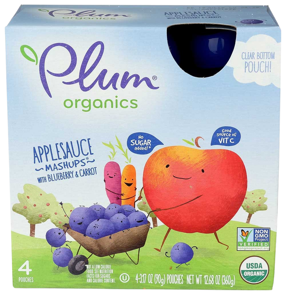 Blueberry & Carrot Applesauce Mashups (4 Pack)