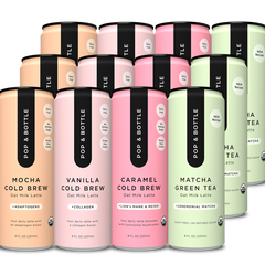 Oat Milk Latte Variety Pack Matcha, Vanilla, Mocha, Caramel (12 Pack)