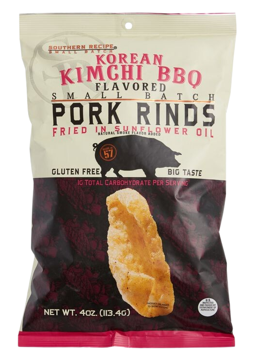 Korean Kimchi BBQ Pork Rinds