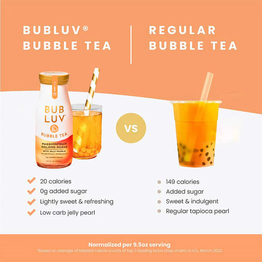 Bubble Tea Passionfruit Oolong Guava with Jelly Pearls