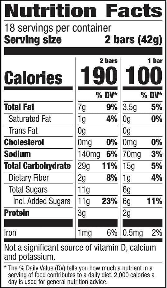 Crunchy Granola Bars - Oats'n Honey (18 CT)
