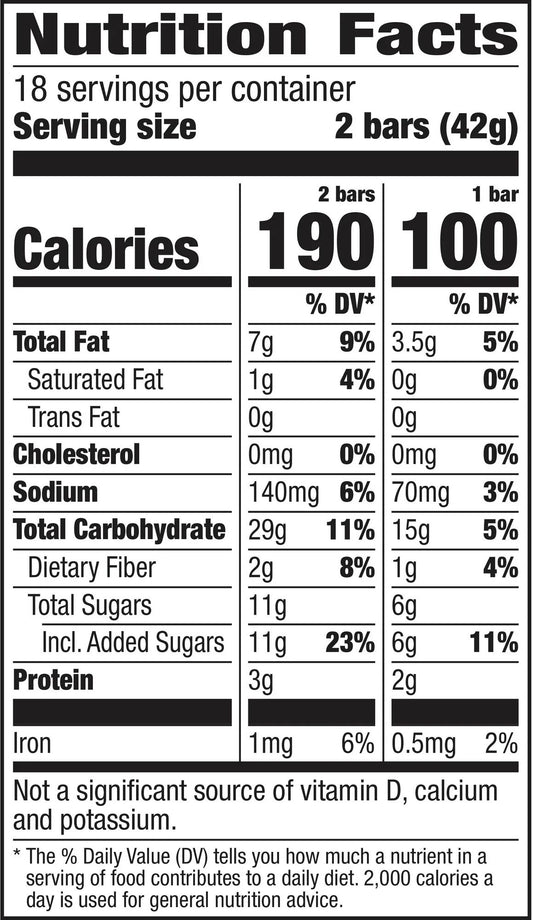 Crunchy Granola Bars - Oats'n Honey (18 CT)