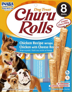 Churu Rolls Chicken Recipe Wraps Chicken with Cheese Dog Treats