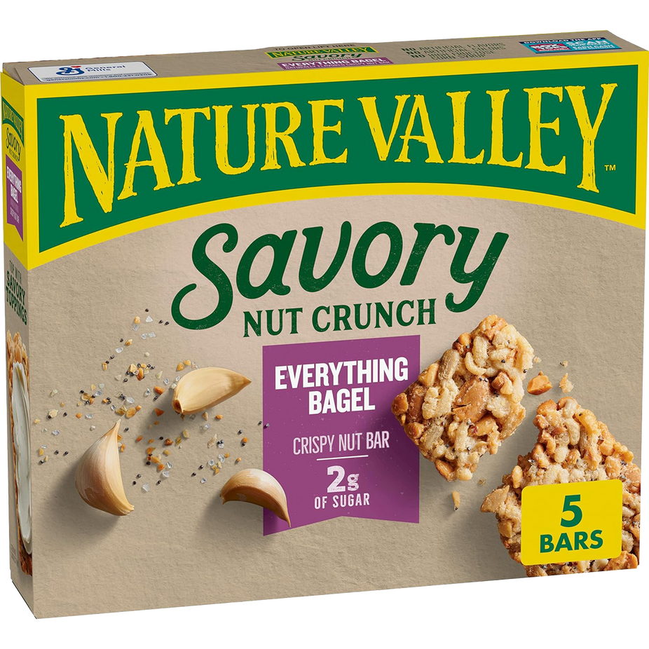 Savory Nut Crunch Bar - Everything Bagel (8 Pack)
