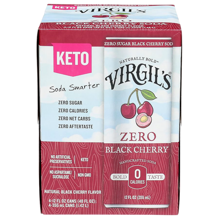 Zero Sugar Black Cherry Soda (4 Pack)