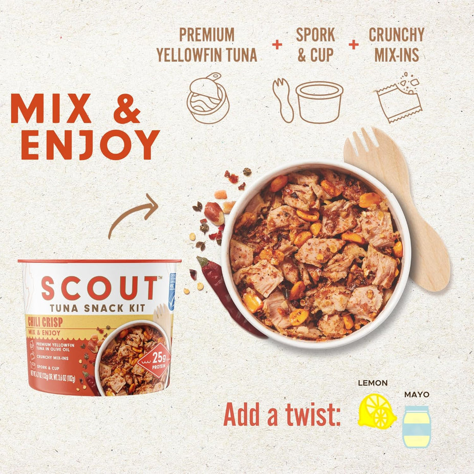 Chili Crisp Tuna Snack Kit (6 Pack)