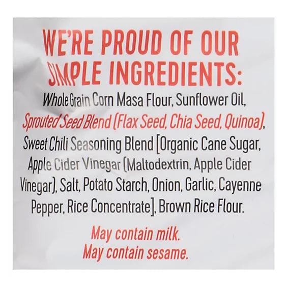 Sweet Chili Whole Grain Corn Tortilla Chips