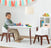 Modern Table And Chair Set Chairs - White/Espresso