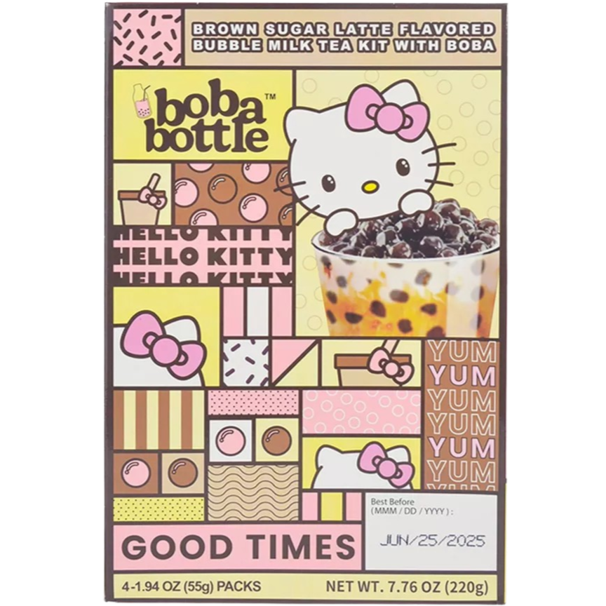 Hello Kitty Brown Sugar Latte Bubble Milk Tea (4 Pac)