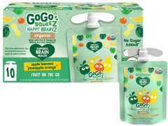 Organic Happy BrainZ Applesauce (10 Pack)