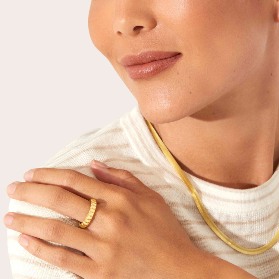 Aurelia Slim 18k Gold Vermeil Ring - Size 6.5