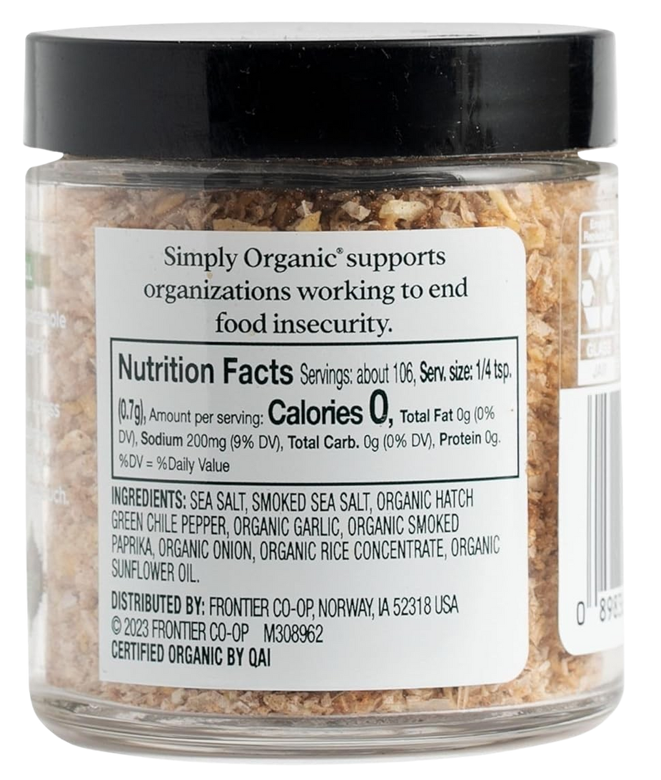 Organic Hatch Chile Smoked Finishing Salt