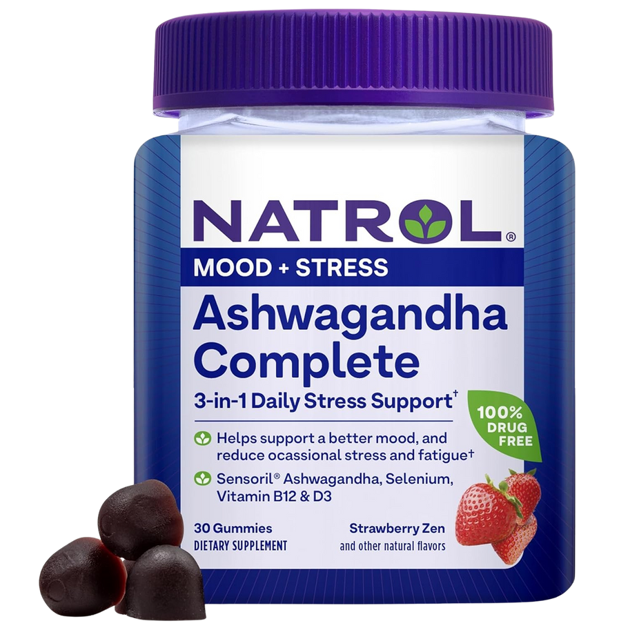 Ashwagandha Complete Gummies - 3-In-1 Daily Stress Support (30 CT)