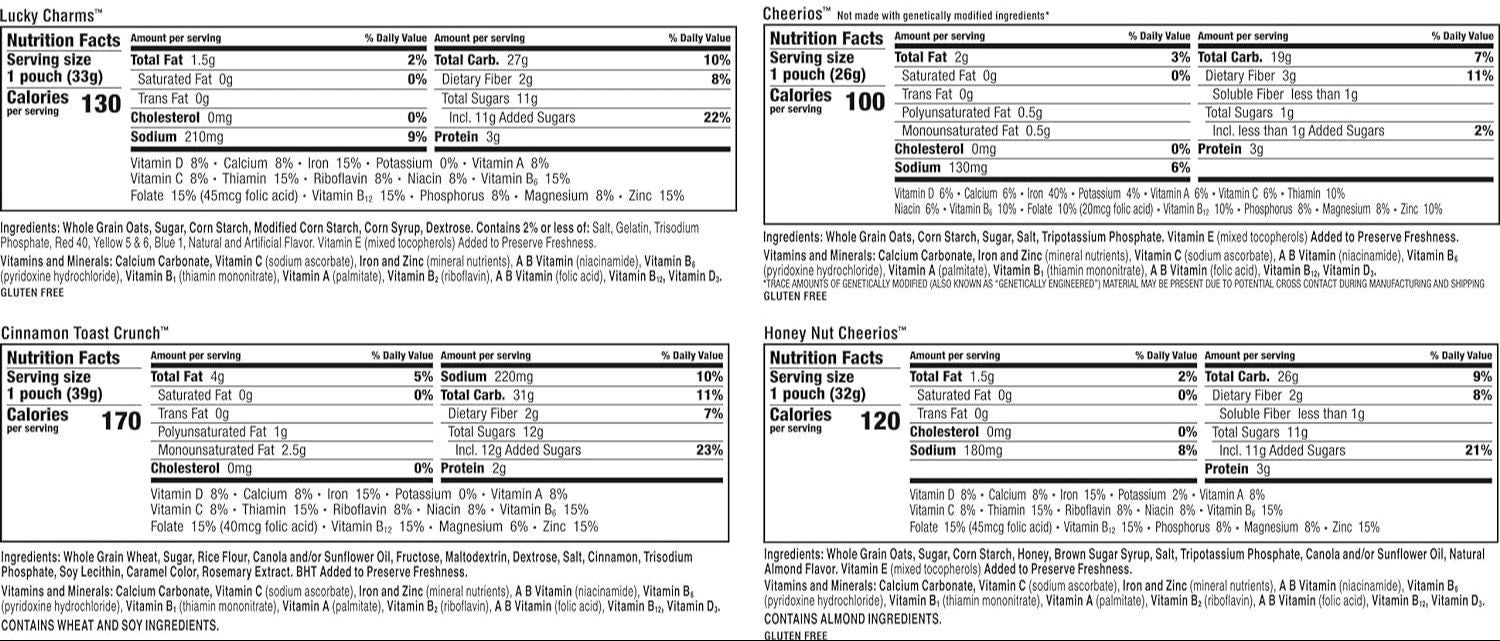 Breakfast Cereal Variety Pack (8CT)