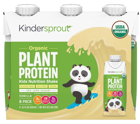 Organic Plant Protein Vanilla Kids Nutrition Shake Drink (6 Pack)