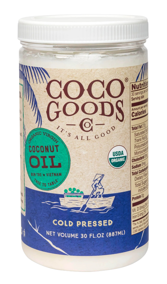 Organic Virgin Coconut Oil - 30 oz Cold Pressed