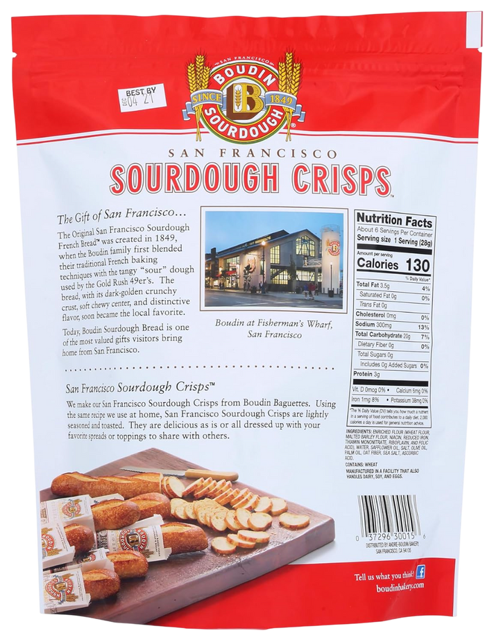 Sea Salt & Olive Oil Sourdough Crisps