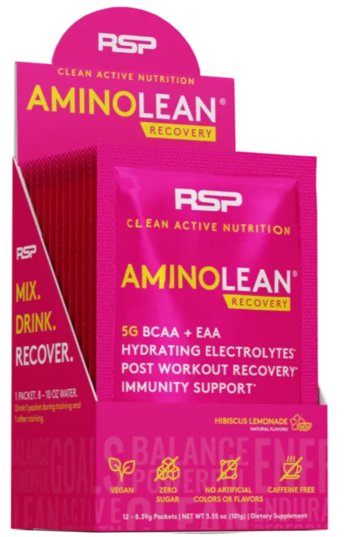 Amino Lean Hibiscus Lemonade Hydrating Electrolytes (12 Packets)