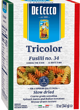 Tricolor Fusilli Pasta (2 Pack)