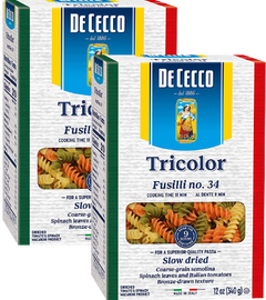 Tricolor Fusilli Pasta (2 Pack)