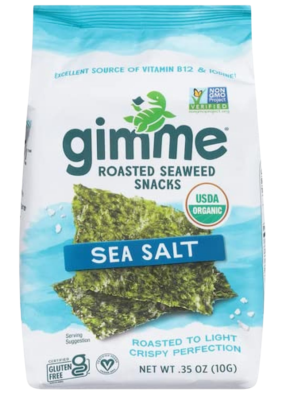 Organic Sea Salt Roasted Seaweed Snack (12 Pack)