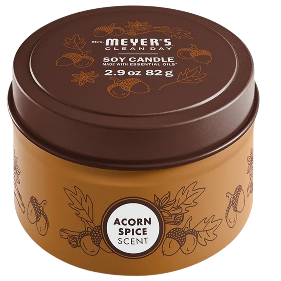 Soy Tin Candle  Acorn Spice