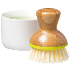Soap Dispenser & Dish Brush Set - White
