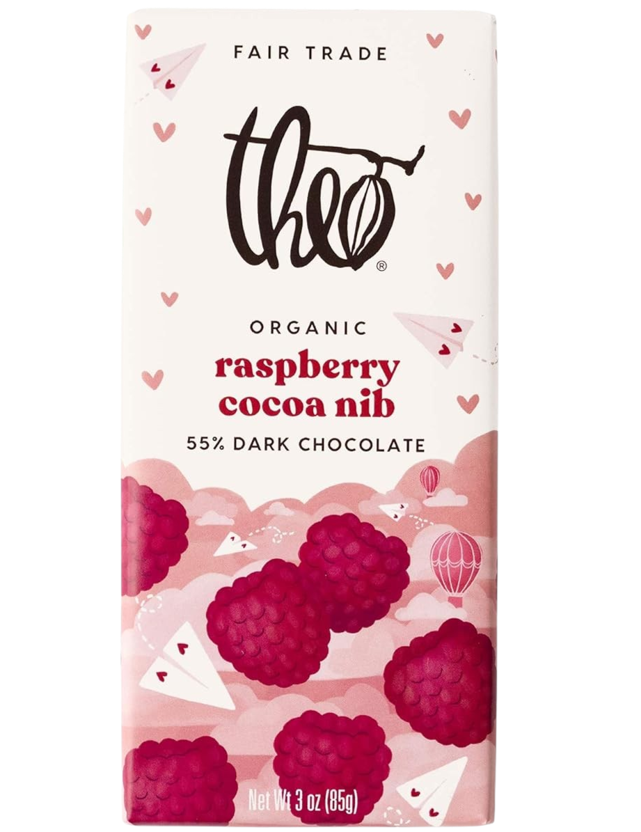 Organic Raspberry Cocoa Nib Dark Chocolate Bar