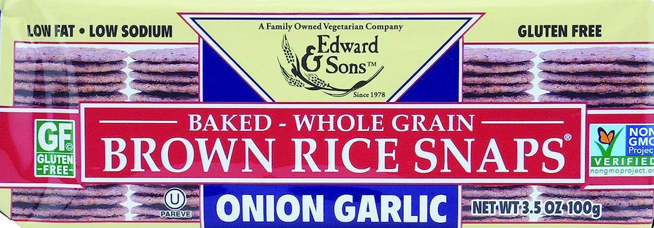 Onion Garlic Brown Rice Snaps