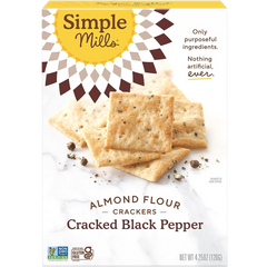 Cracked Black Pepper Almond Flour Crackers