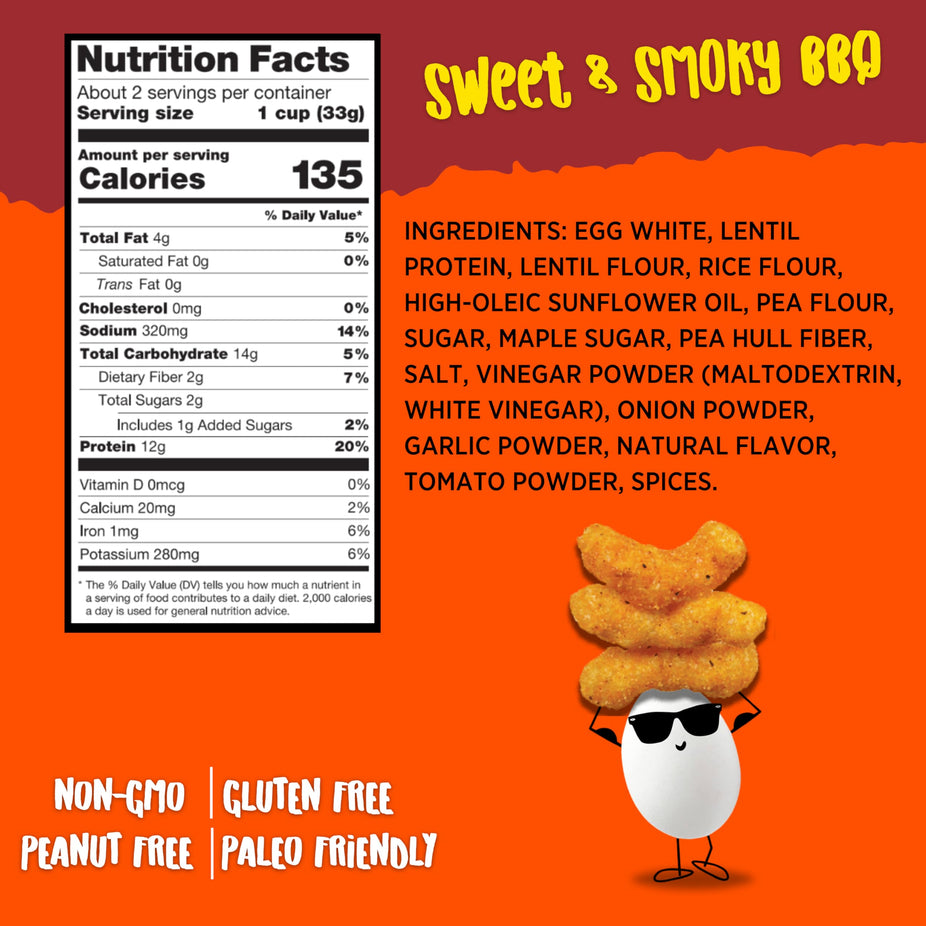 BBQ Egg & Lentil Crisps
