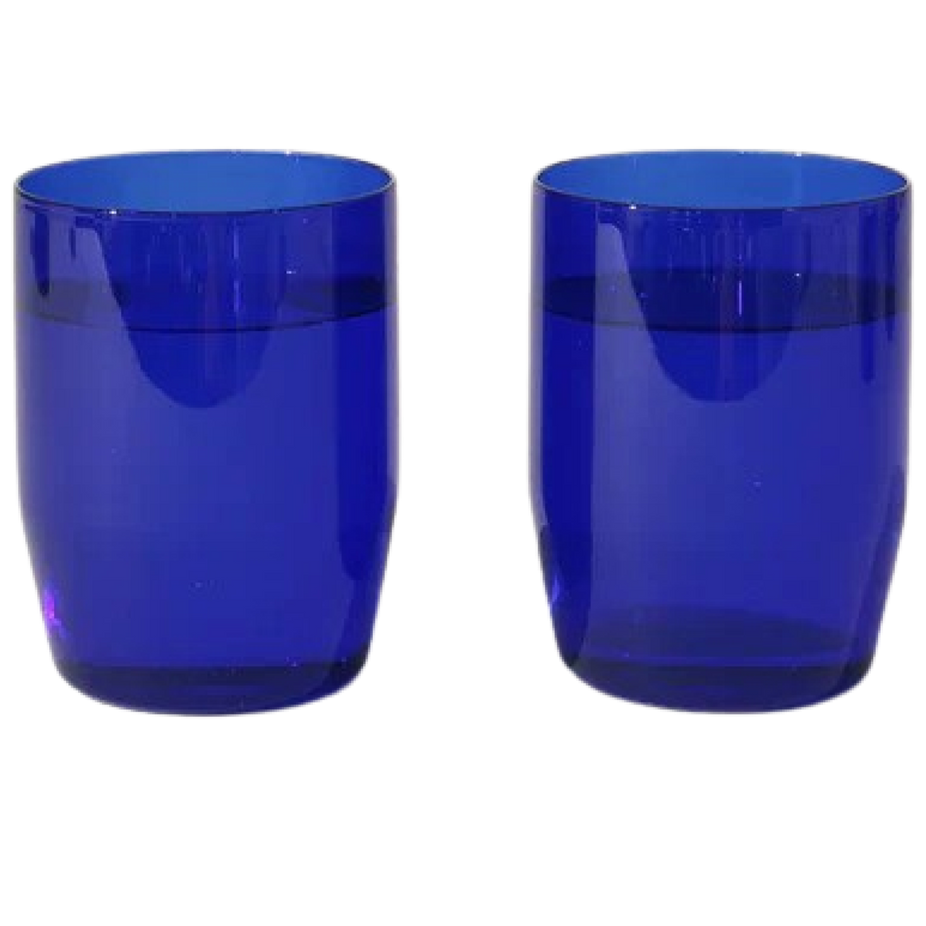 Century Glass - Set Of Two (Cobalt)