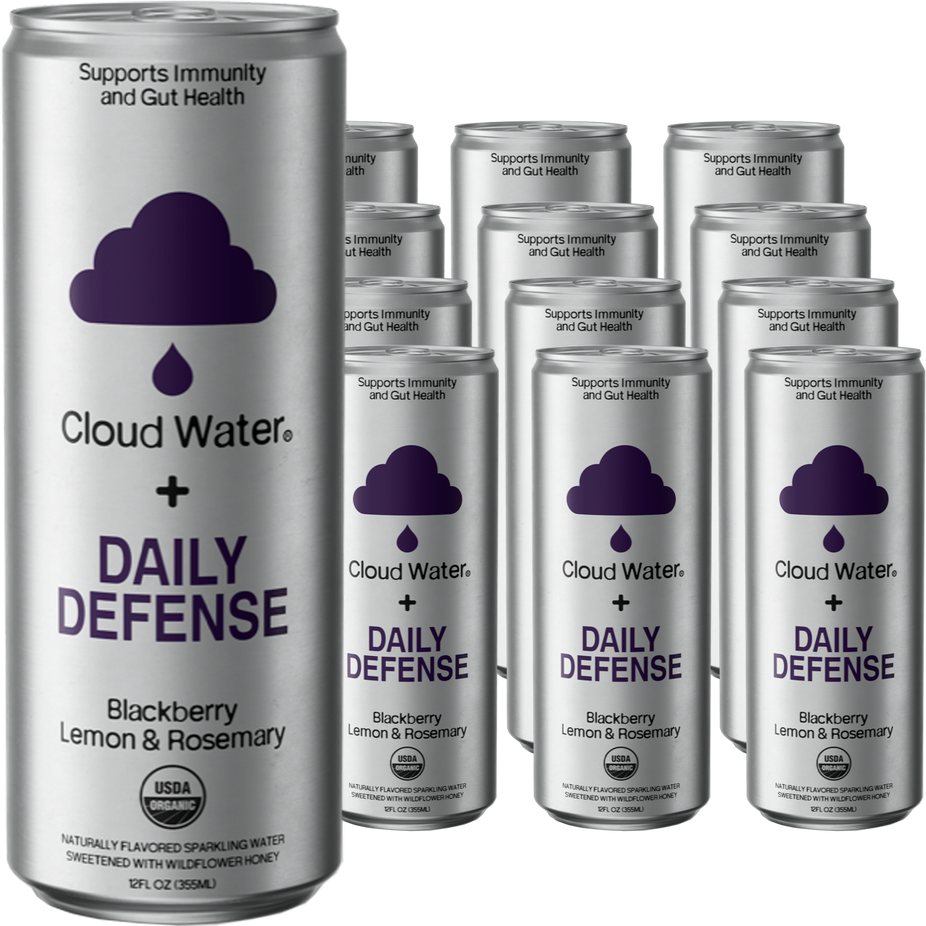 Immunity Organic Blackberry & Lemon & Rosemary Sparkling Water (12 Pack)