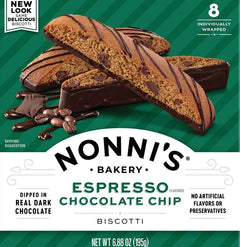 Espresso Flavored Chocolate Chip Biscotti