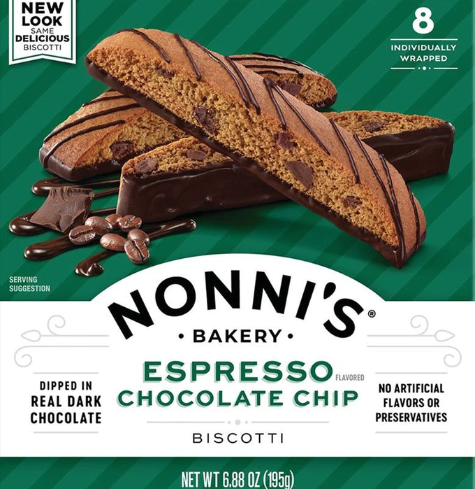 Espresso Flavored Chocolate Chip Biscotti