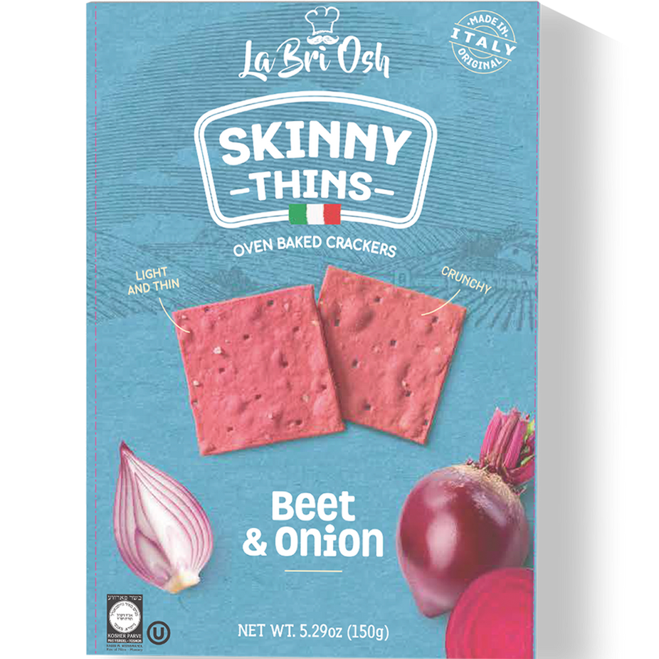 Skinny Thin Beet & Onion Crackers