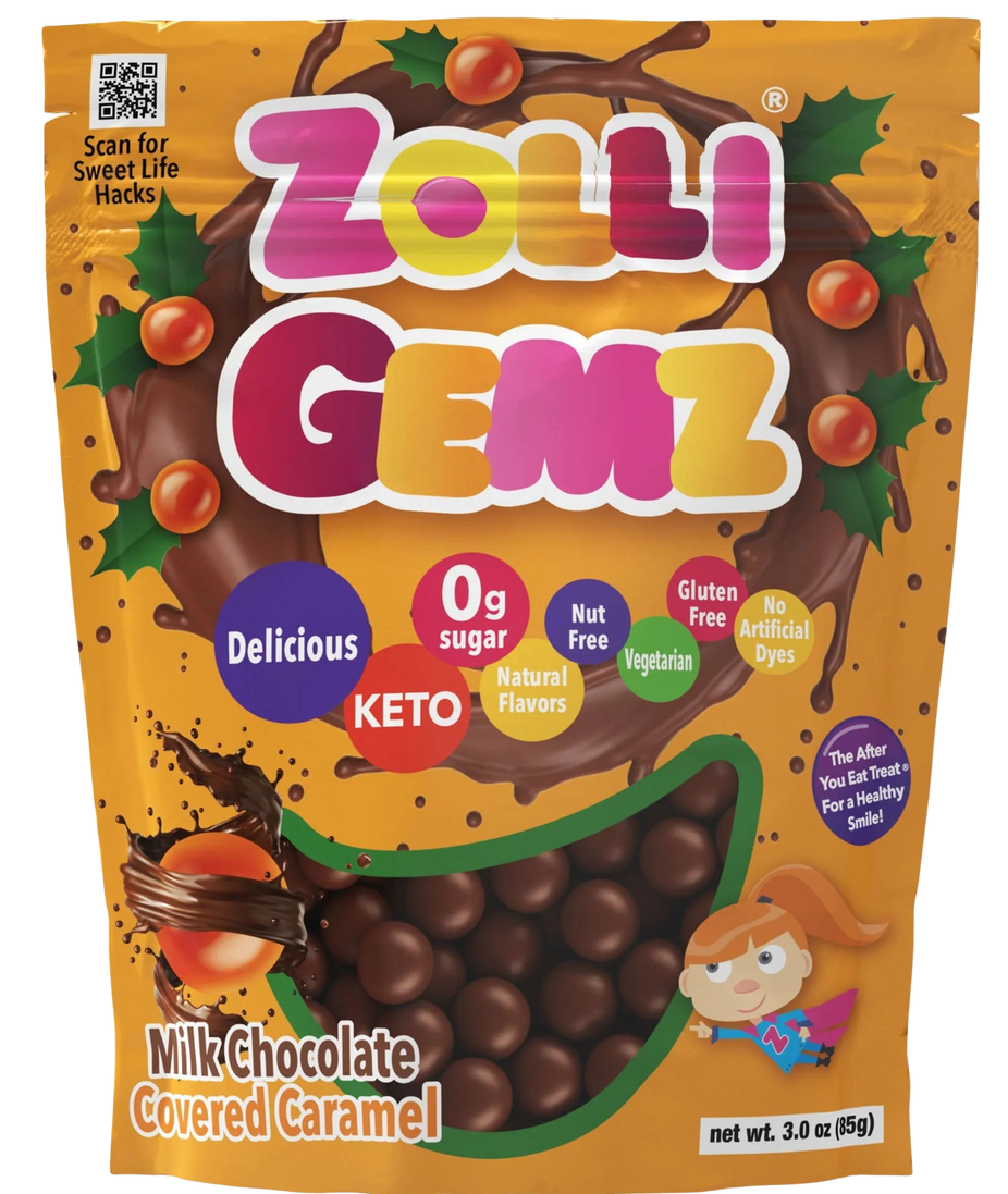 Gemz Zero Sugar Milk Chocolate Covered Caramel