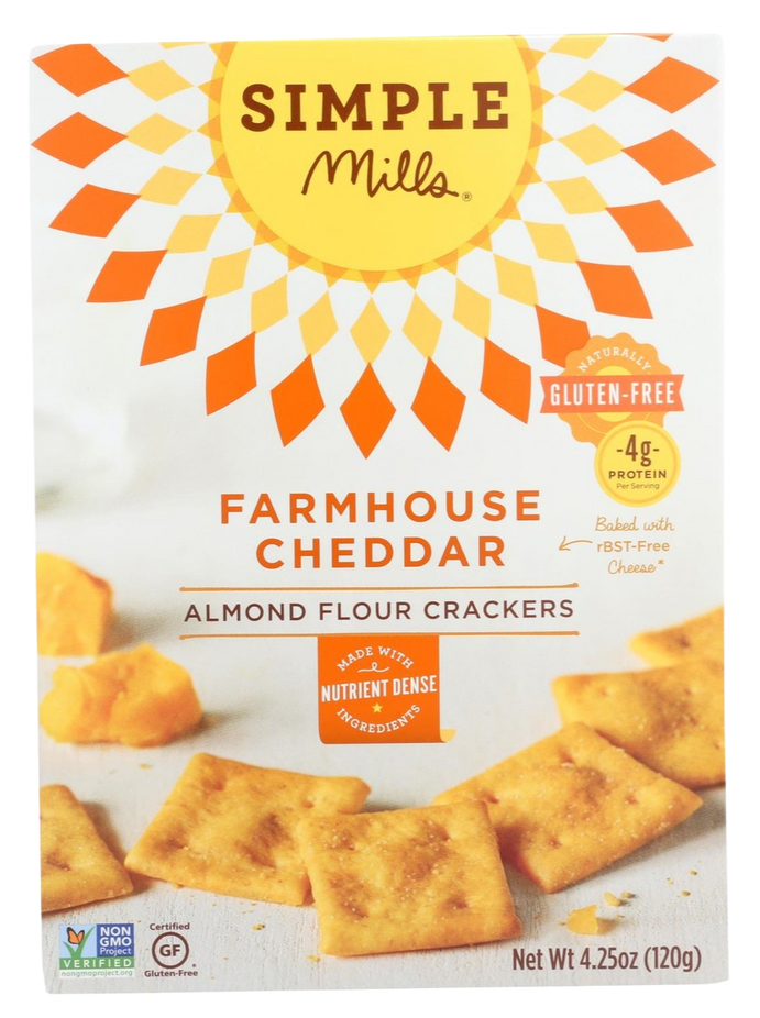 Farmhouse Cheddar Almond Flour Crackers