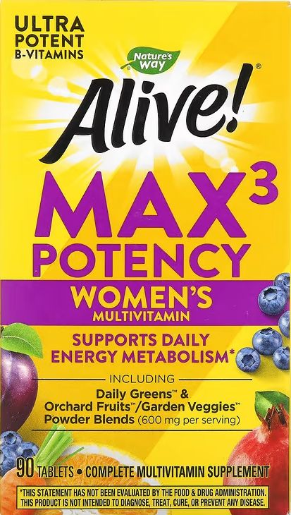 Alive! Max3 Potency Women’s Multivitamin, 90 Tablet