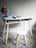 Premium Homework Desk And Stool Set - White/Natural