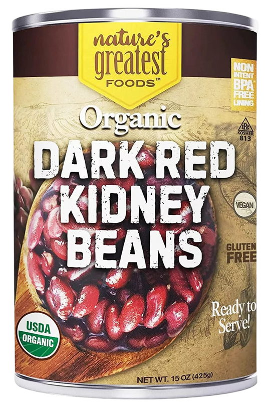 Natures Greatest Foods Organic Dark Red Kidney Beans Martie