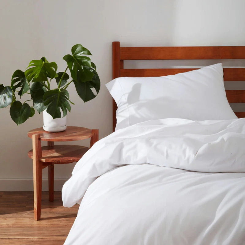 Organic Cotton King Flat Sheet - White