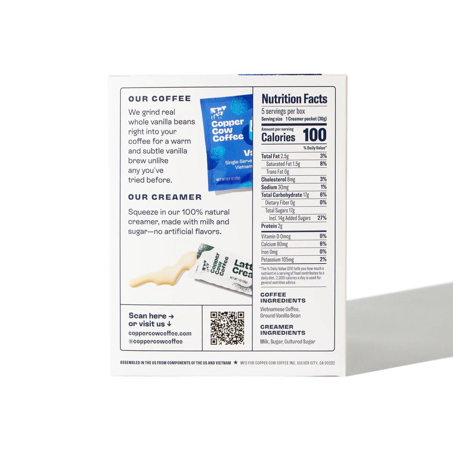 Vanilla Latte Pour Over Coffee Single-Serve (5 CT)