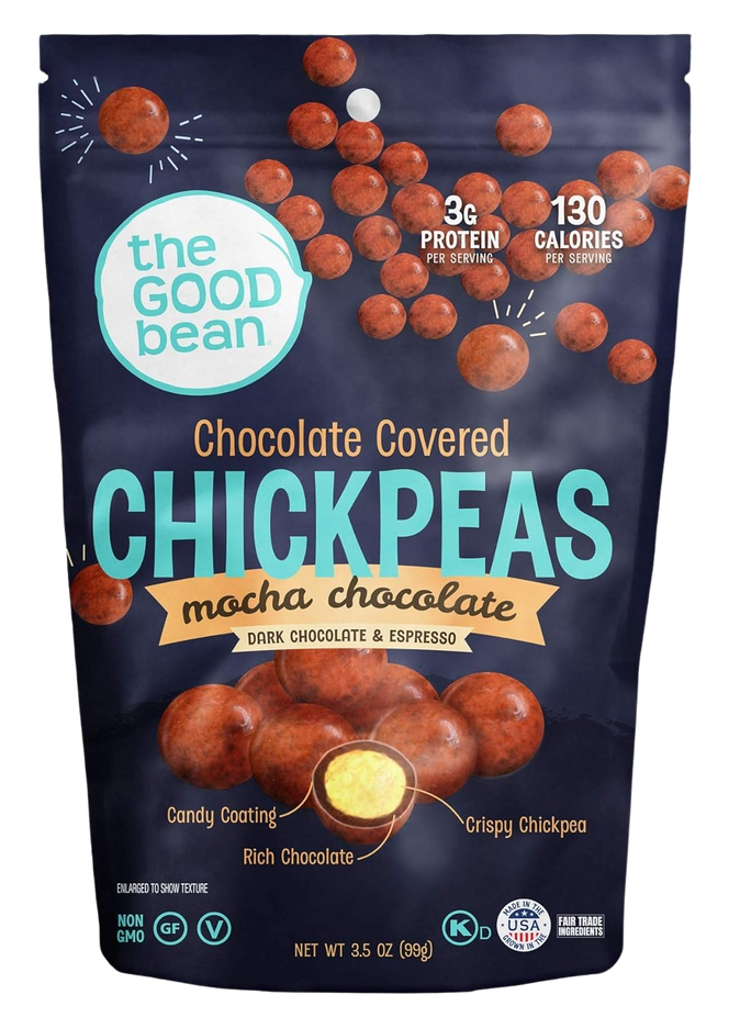 Mocha Chocolate Covered Chickpeas